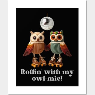 Roolin' With my Owl-Mie Shirt, 1970s Shirt, 70s Groovy Tee, Disco Ball Shirt, Groovy Owl Shirt, Vintage 1970s, Retro Graphic Shirt, Hippie Mom Posters and Art